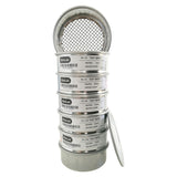 KimLab 0108TS10 Economy 4" / 10cm Diameter Test Sieve with Cover and Pan,#5,#10,#35,#60,#120,#230 Mesh Size,304 Stainless Steel Wire Cloth