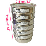 KimLab 0108SS20 Test Sieve ISO STD 8 Pcs with Lid&Pan,SS Frame and Wire,#5,#10,#35,#60,#120,#230 Mesh Size,20cm Diameter