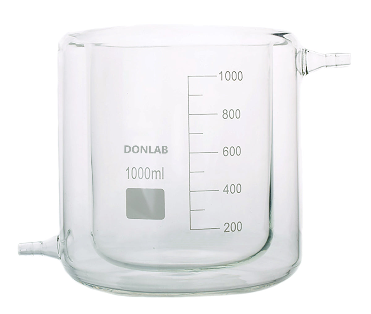 DONLAB CFN Glass Graduated Flat-Bottom Low-Form Jacketed Beaker Double