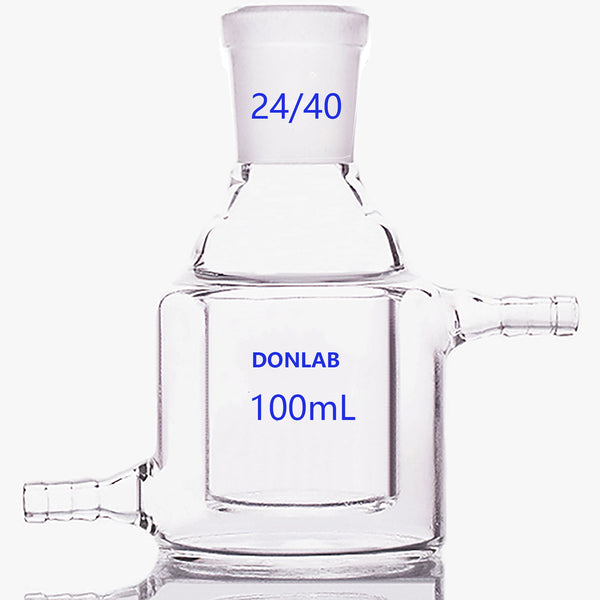 100ml Flask DONLAB CFK Glass 3-Neck Double Laye Ound Bottom Eaction ...