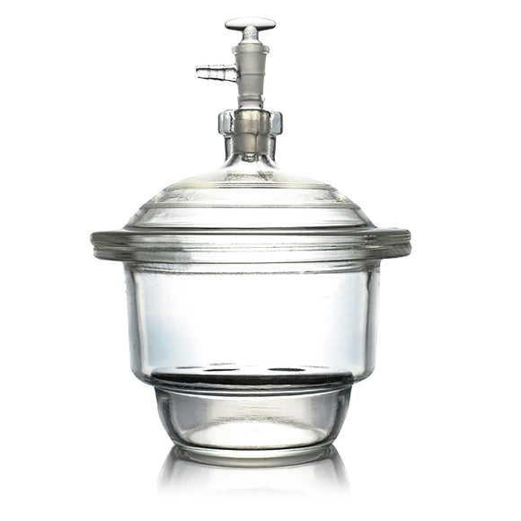 DONLAB Glass Vacuum Desiccator Jar, Lab Dessicator Dryer with Porcelai