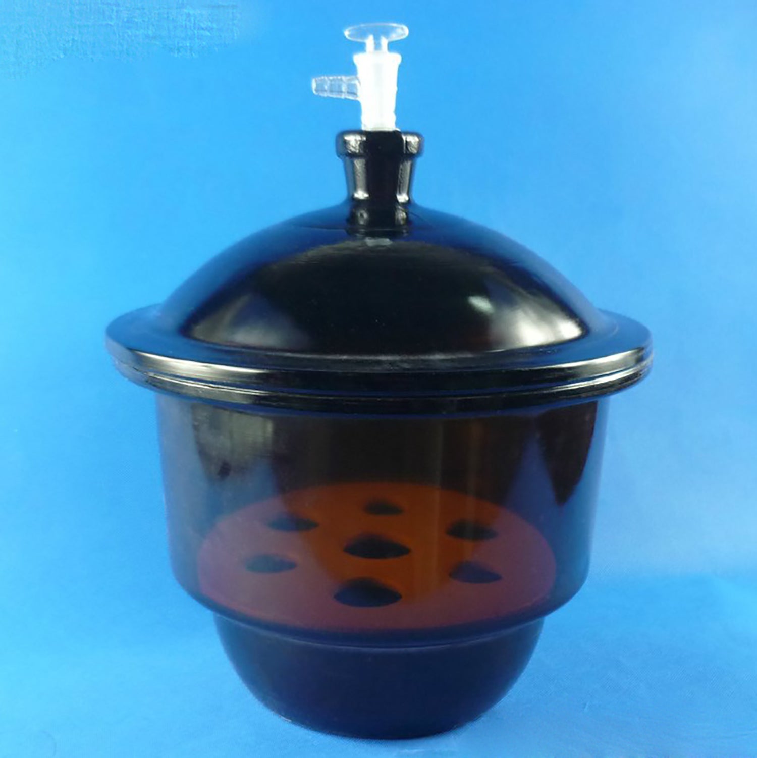 DONLAB Glass Vacuum Amber Glass Desiccator Jar, Lab Dessicator Dryer w